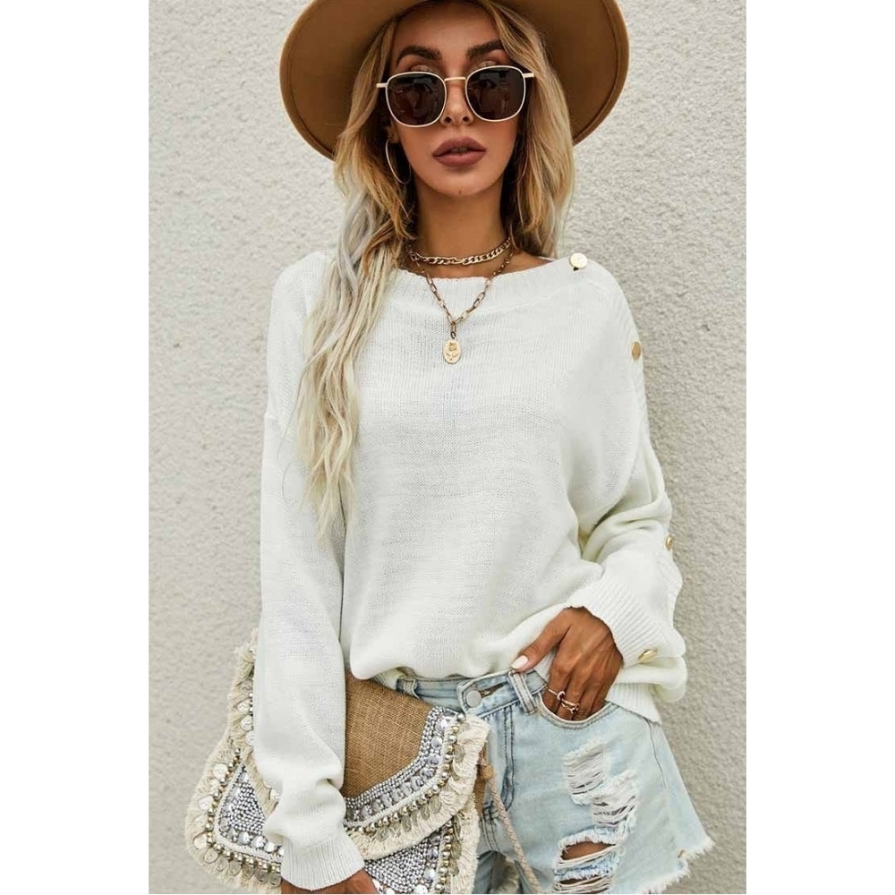 Button Me Chic Knit Sweater